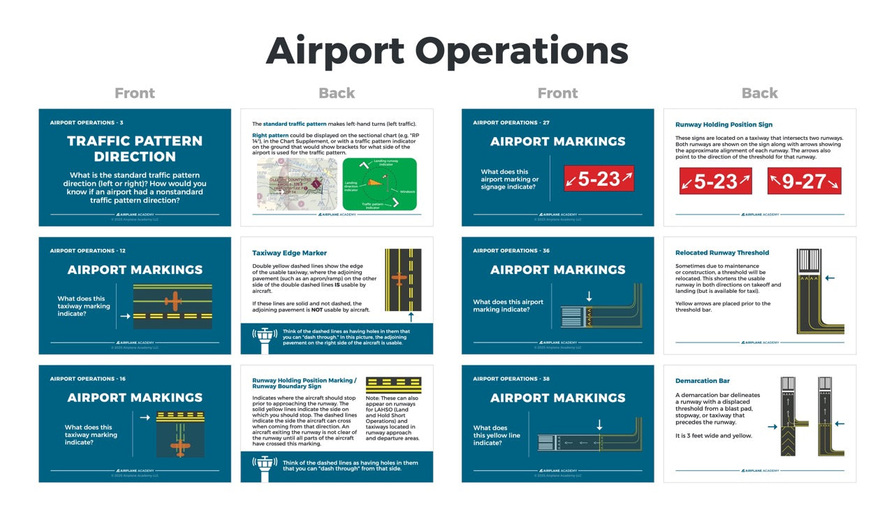 Airplane Academy Private Pilot Flashcards